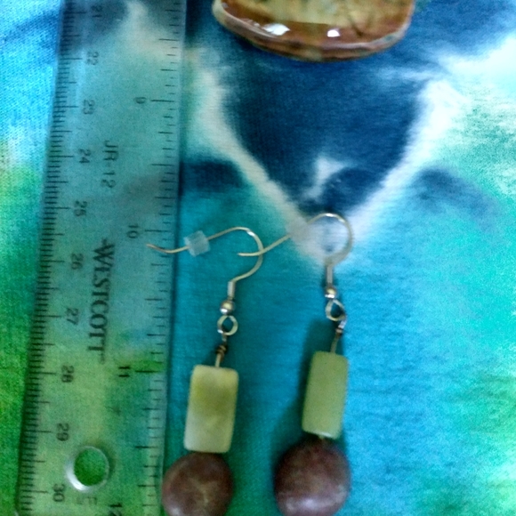 Handmade Ceramic Sunflower Jewelry set - Picture 2 of 6